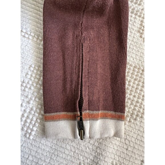 Of the Earth Unisex Cardigan Sz L Brown Full-Zip Cotton/Soybean Fiber Vegan Vtg - Picture 3 of 11